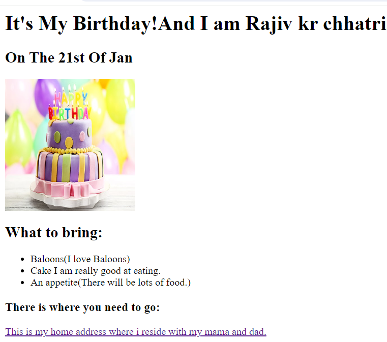 Rajiv's birthday site link